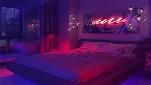 aesthetic room  Neon bedroom, Neon room, Led lighting bedroom